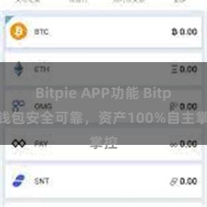 Bitpie APP功能 Bitpie钱包安全可靠，资产100%自主掌控