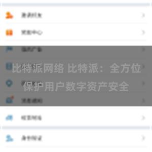 比特派网络 比特派：全方位保护用户数字资产安全