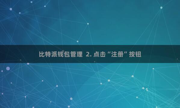 比特派钱包管理  2. 点击“注册”按钮