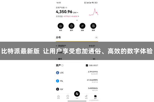 比特派最新版  让用户享受愈加通俗、高效的数字体验