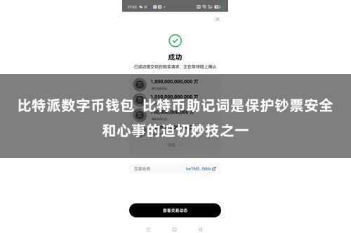 比特派数字币钱包  比特币助记词是保护钞票安全和心事的迫切妙技之一